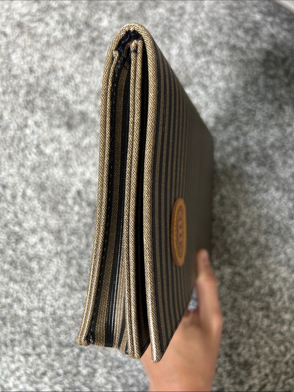 Striped Canvas Clutch - Picture 13 of 13